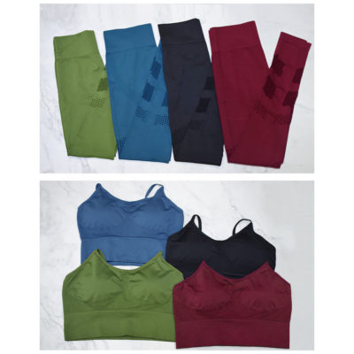 Sleeveless sports bra set