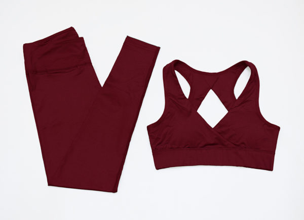 red gym wear