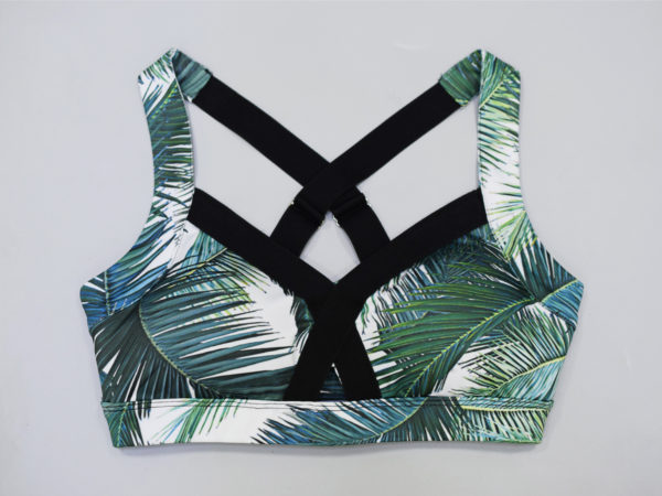 leaf pattern bra